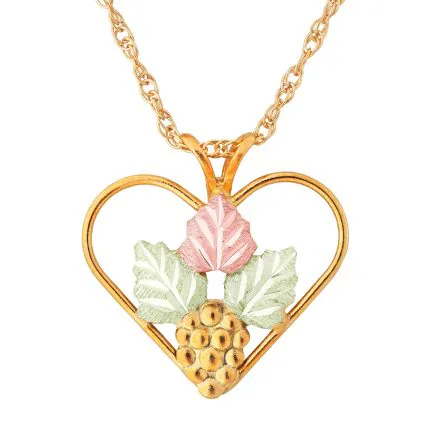 G LE322 Landstrom's Black Hills Gold Heart Pendant