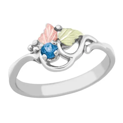 MRLLR2309-312 Landstrom's Black Hills Gold & Silver Ladies Birthstone Ring